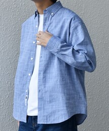 SHIPS any: BEZ TEXTILE マルチカラー ストライプ / ソリッド ボタンダウン シャツ◇