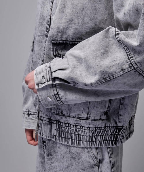 Loose/ルース(ルース)の「フェイデッド デニムジャケットブルゾン(デニムジャケット・メンズ・ブラック/ホワイト・XS/S/M/L)」の20枚目の写真