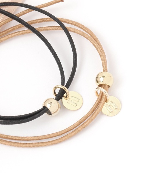 niko and...（ニコアンド）の「2SETリボンヘアゴム（ヘアゴム・レディース・ブラウン/ブラック・0）」の4枚目の写真