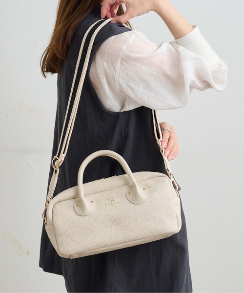 PUAL CE CIN(ピュアルセシン)の「【本革】レザー2WAYバッグ(ハンドバッグ・レディース・ブラック/オフホワイト・FREE)」の18枚目の写真