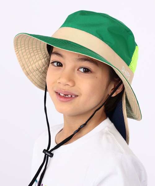 SHIPS(シップス)の「SHIPS KIDS:〈UVカット/撥水/吸水速乾〉サファリ ハット(キャップ・キッズ・ブルー/ライラック/グリーン・SMALL/LARGE/MEDIUM/X-LARGE)」の2枚目の写真