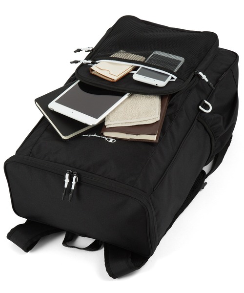 Champion(チャンピオン)の「リュックサック スーシテイ B4サイズ収納 15.6inch収納 37L 63963(バックパック/リュック・メンズ・ブラック×ホワイト/ベージュ×ブラック/ブラック×パープル/ブラック×グリーン・FREE)」の20枚目の写真