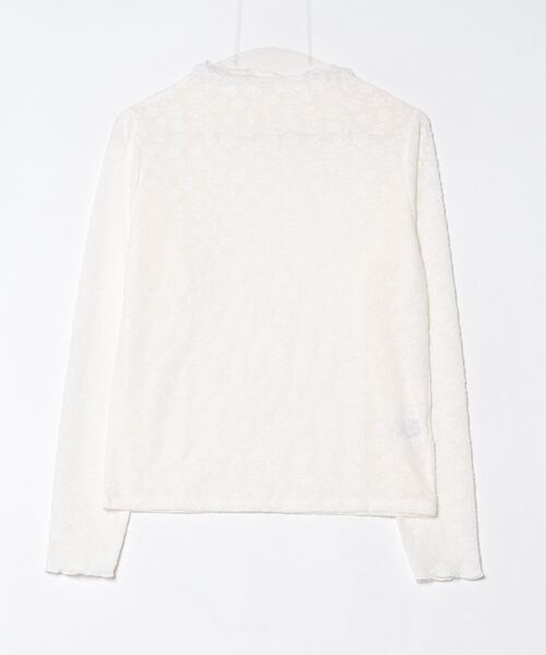 mitis(ミティス)の「mitis 花柄シアーボトルネックロンT(Tシャツ/カットソー・レディース・ブルー/ブラック/アイボリー・M)」の12枚目の写真