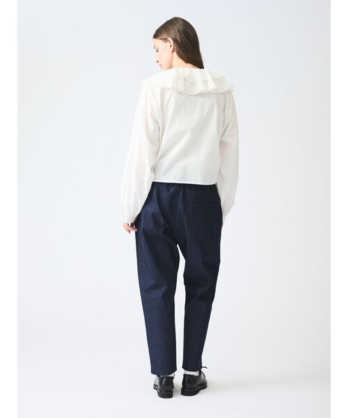 mizuiroind（ミズイロインド）の「mizuiro ind ハイウエストストレッチデニムパンツ（その他パンツ・レディース・ブラック/インディゴブルー・FREE）」の8枚目の写真