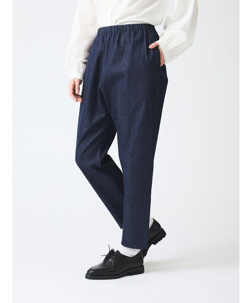 mizuiroind（ミズイロインド）の「mizuiro ind ハイウエストストレッチデニムパンツ（その他パンツ・レディース・ブラック/インディゴブルー・FREE）」の10枚目の写真