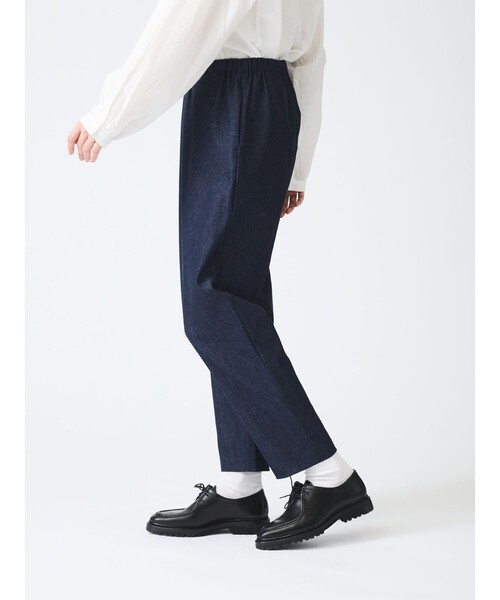 mizuiroind（ミズイロインド）の「mizuiro ind ハイウエストストレッチデニムパンツ（その他パンツ・レディース・ブラック/インディゴブルー・FREE）」の11枚目の写真