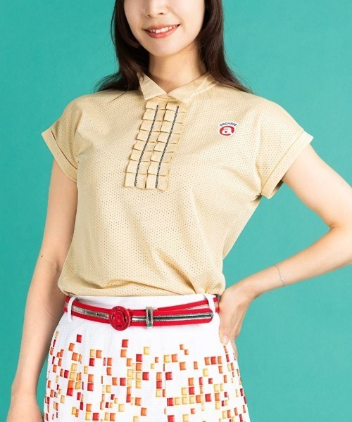 archivio(アルチビオ)の「通気撥水メッシュプルオーバー(Tシャツ/カットソー・レディース・ブラック/ライトブルー/ベージュ/ホワイト・S/M/L)」の4枚目の写真