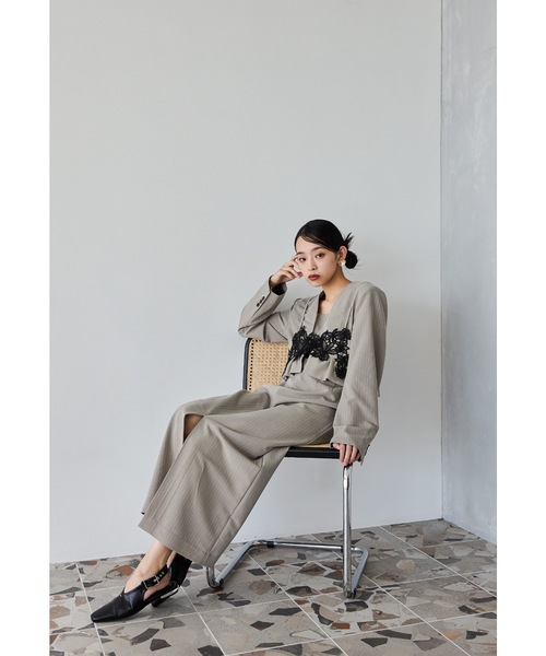 niana ANDRESD ピンストライプテーラードビスチェドレス 2点セット niana ドレス ピンストライプテーラードビスチェドレス 2点セット