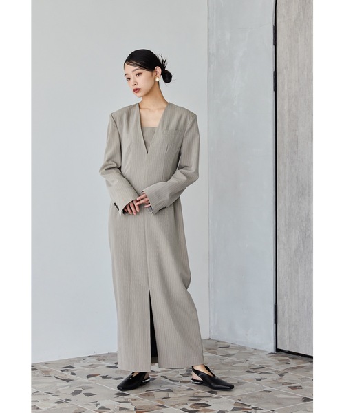 niana（ニアナ）の「ピンストライプテーラードビスチェドレス 2