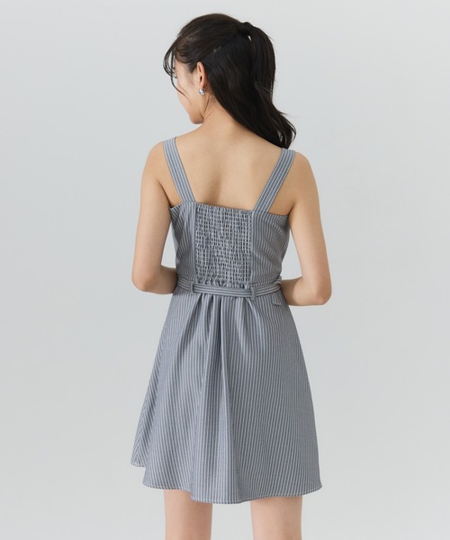 REDYAZEL(レディアゼル)の「フロントシャーリングシャツ&ストライプミニワンピースセット(ワンピース・レディース・グレー系その他/ブラック系その他/ベージュ系その他・SMALL/MEDIUM)」の6枚目の写真