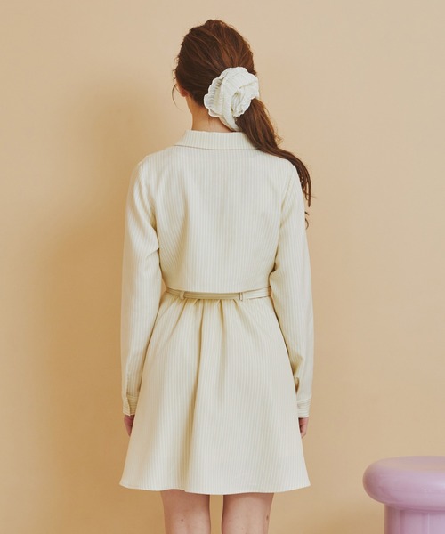 REDYAZEL(レディアゼル)の「フロントシャーリングシャツ&ストライプミニワンピースセット(ワンピース・レディース・グレー系その他/ブラック系その他/ベージュ系その他・SMALL/MEDIUM)」の15枚目の写真