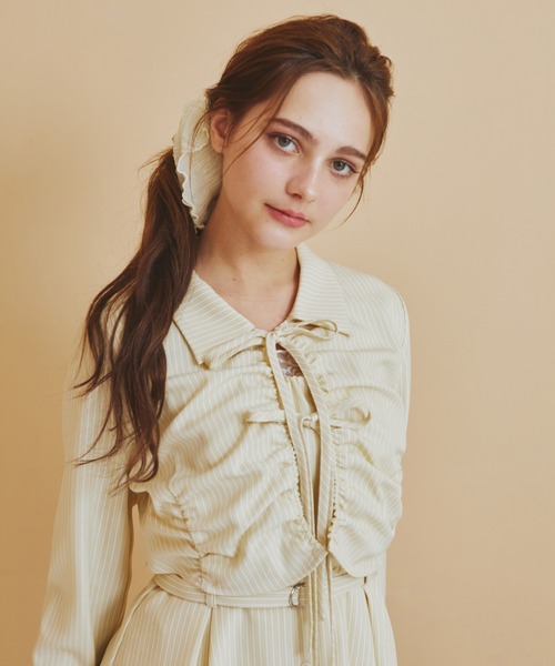 REDYAZEL(レディアゼル)の「フロントシャーリングシャツ&ストライプミニワンピースセット(ワンピース・レディース・グレー系その他/ブラック系その他/ベージュ系その他・SMALL/MEDIUM)」の17枚目の写真