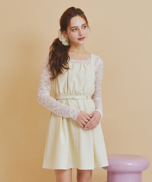 REDYAZEL(レディアゼル)の「フロントシャーリングシャツ&ストライプミニワンピースセット(ワンピース・レディース・グレー系その他/ブラック系その他/ベージュ系その他・SMALL/MEDIUM)」の18枚目の写真