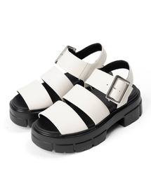 オトナの厚底トラッドサンダル ベルトデザイン