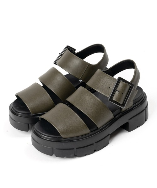 セール】オトナの厚底トラッドサンダル ベルトデザイン（サンダル