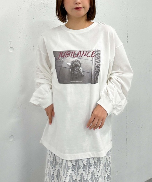 naptime. ロンT フォトプリント 未使用タグ付き】naptime フォトプリント LONG T-SHIRTS BEIGE