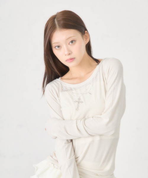 FCMM(エフシーエムエム)の「【日本限定】CROSS L/S TEE / クロスロングスリーブT(Tシャツ/カットソー・レディース・チャコール/ブラック/アイボリー・MEDIUM/SMALL)」の17枚目の写真