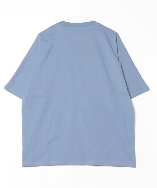 FUNALIVE(ファンアライブ)の「オーバーサイズヘビーウエイト無地切り替えTシャツ(Tシャツ/カットソー・メンズ・ホワイト/スミクロ/ブラック/ブルー・M/L/LL)」の5枚目の写真