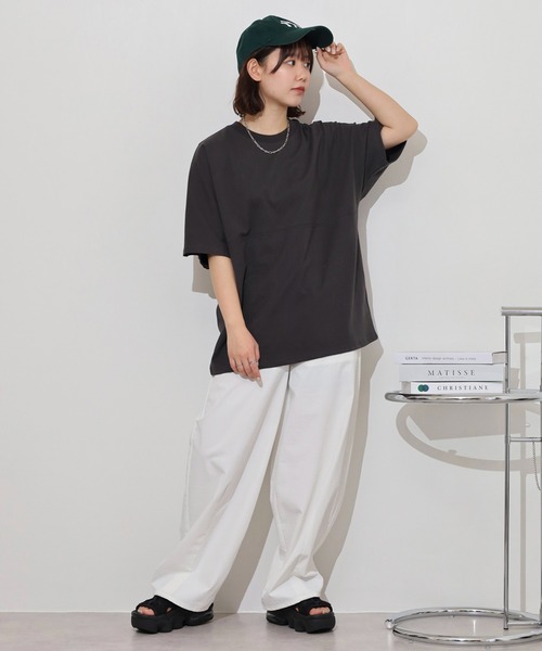 FUNALIVE(ファンアライブ)の「オーバーサイズヘビーウエイト無地切り替えTシャツ(Tシャツ/カットソー・メンズ・ホワイト/スミクロ/ブラック/ブルー・M/L/LL)」の11枚目の写真