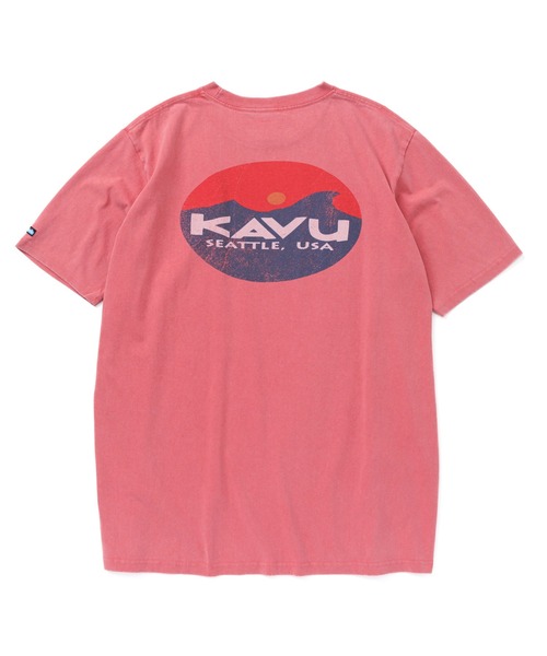 KAVU(カブー)の「KAVU/カブー Surf Logo Tee/サーフロゴティー(Tシャツ/カットソー・メンズ・ブラック/アイボリー/ブルー/レッド・MEDIUM/X-LARGE/LARGE)」の4枚目の写真