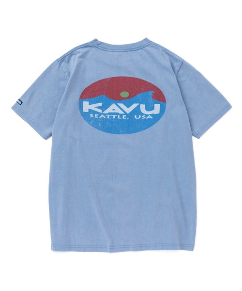 KAVU(カブー)の「KAVU/カブー Surf Logo Tee/サーフロゴティー(Tシャツ/カットソー・メンズ・ブラック/アイボリー/ブルー/レッド・MEDIUM/X-LARGE/LARGE)」の3枚目の写真