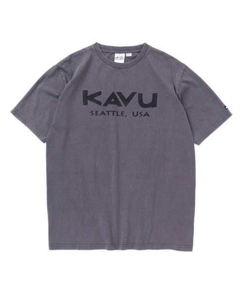 KAVU(カブー)の「KAVU/カブー Surf Logo Tee/サーフロゴティー(Tシャツ/カットソー・メンズ・ブラック/アイボリー/ブルー/レッド・MEDIUM/X-LARGE/LARGE)」の6枚目の写真
