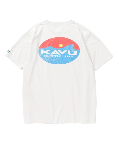 KAVU(カブー)の「KAVU/カブー Surf Logo Tee/サーフロゴティー(Tシャツ/カットソー・メンズ・ブラック/アイボリー/ブルー/レッド・MEDIUM/X-LARGE/LARGE)」の10枚目の写真