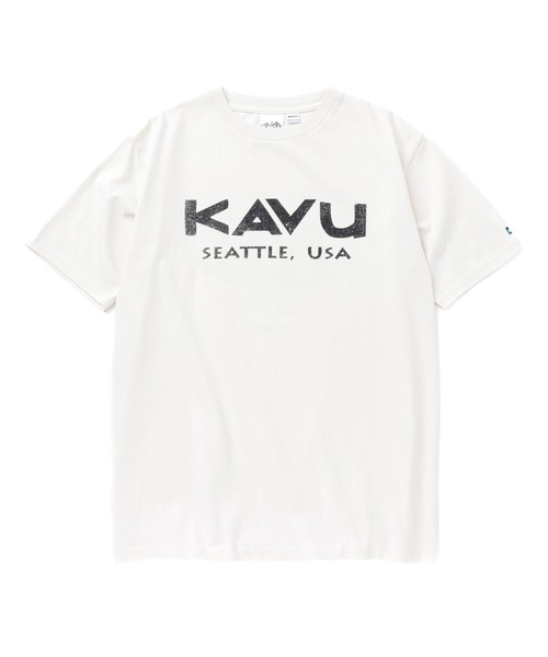 KAVU(カブー)の「KAVU/カブー Surf Logo Tee/サーフロゴティー(Tシャツ/カットソー・メンズ・ブラック/アイボリー/ブルー/レッド・MEDIUM/X-LARGE/LARGE)」の11枚目の写真
