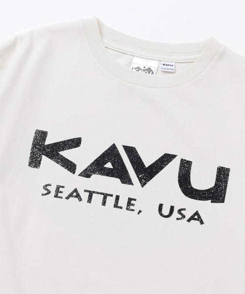 KAVU(カブー)の「KAVU/カブー Surf Logo Tee/サーフロゴティー(Tシャツ/カットソー・メンズ・ブラック/アイボリー/ブルー/レッド・MEDIUM/X-LARGE/LARGE)」の12枚目の写真