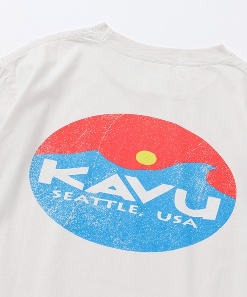 KAVU(カブー)の「KAVU/カブー Surf Logo Tee/サーフロゴティー(Tシャツ/カットソー・メンズ・ブラック/アイボリー/ブルー/レッド・MEDIUM/X-LARGE/LARGE)」の13枚目の写真