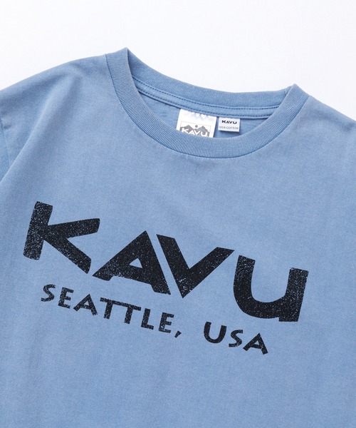 KAVU(カブー)の「KAVU/カブー Surf Logo Tee/サーフロゴティー(Tシャツ/カットソー・メンズ・ブラック/アイボリー/ブルー/レッド・MEDIUM/X-LARGE/LARGE)」の16枚目の写真