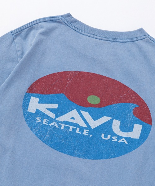KAVU(カブー)の「KAVU/カブー Surf Logo Tee/サーフロゴティー(Tシャツ/カットソー・メンズ・ブラック/アイボリー/ブルー/レッド・MEDIUM/X-LARGE/LARGE)」の17枚目の写真