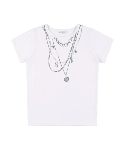 tシャツ A'GEM/9 × .kom 「 FANCY CLUB/ファンシークラブ」 DUAL CHARM NECKLACE TEE/デュアルチャーム A'GEM/9 × .kom 『 FANCY CLUB/ファンシークラブ』 DUAL CHARM