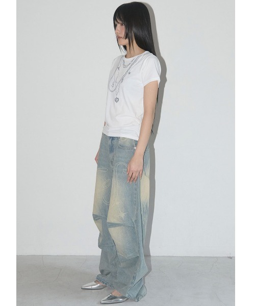 tシャツ A'GEM/9 × .kom 「 FANCY CLUB/ファンシークラブ」 DUAL CHARM NECKLACE TEE/デュアルチャーム A'GEM/9 × .kom 『 FANCY CLUB/ファンシークラブ』 DUAL CHARM