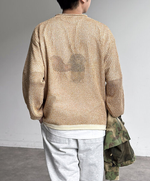 CPCM（シーピーシーエム）の「メッシュニットプルオーバー（ニット/セーター・レディース・ブラック/マスタード/オレンジ/グリーン・SMALL/MEDIUM/LARGE）」の17枚目の写真