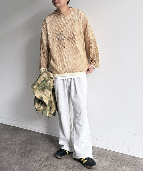 CPCM（シーピーシーエム）の「メッシュニットプルオーバー（ニット/セーター・レディース・ブラック/マスタード/オレンジ/グリーン・SMALL/MEDIUM/LARGE）」の15枚目の写真