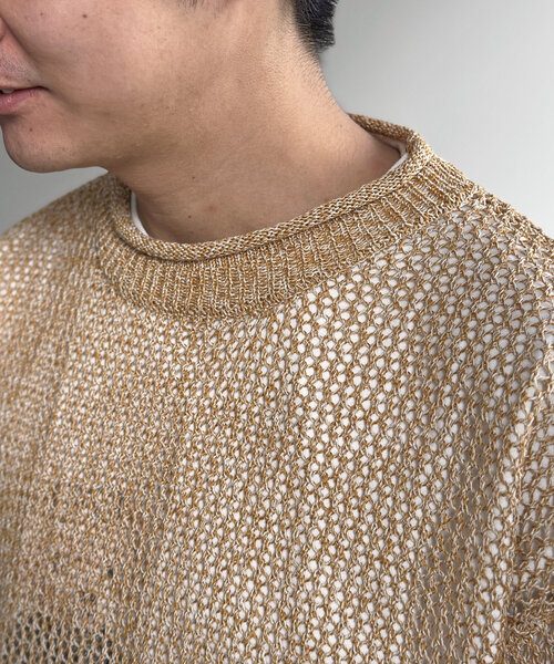 CPCM（シーピーシーエム）の「メッシュニットプルオーバー（ニット/セーター・レディース・ブラック/マスタード/オレンジ/グリーン・SMALL/MEDIUM/LARGE）」の14枚目の写真