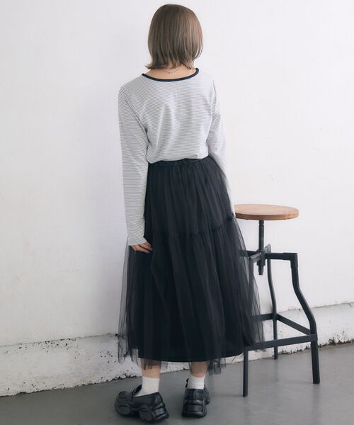 RETRO GIRL(レトロガール)の「ヘンリーネックカットソー(Tシャツ/カットソー・レディース・ブラック/ブラック系その他3/オフホワイト・FREE)」の13枚目の写真