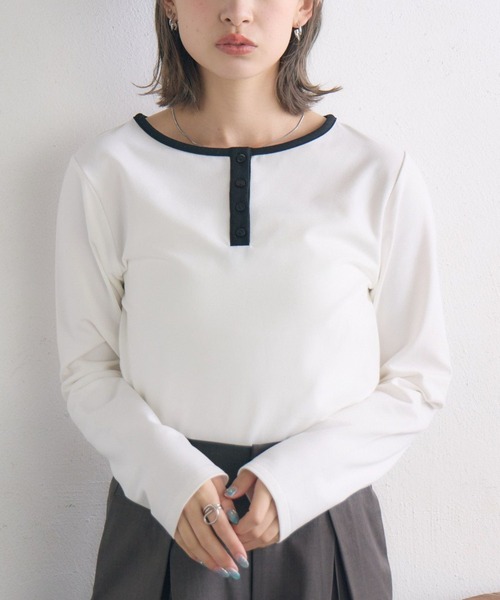 lgb ヘンリーネック カットソー セール】ヘンリーネックカットソー（Tシャツ/カットソー