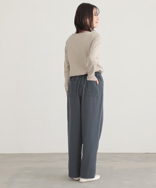 n'OrLABEL（ノアールレーベル）の「フロントスリットテーパードパンツ（スラックス・レディース・チャコール/ベージュ/ブラック・2/1）」の19枚目の写真