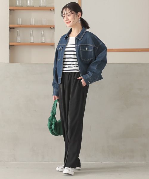 n'OrLABEL（ノアールレーベル）の「フロントスリットテーパードパンツ（スラックス・レディース・チャコール/ベージュ/ブラック・2/1）」の13枚目の写真
