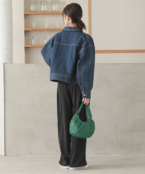 n'OrLABEL（ノアールレーベル）の「フロントスリットテーパードパンツ（スラックス・レディース・チャコール/ベージュ/ブラック・2/1）」の14枚目の写真