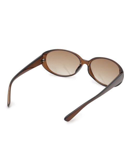 SHOO・LA・RUE（シューラルー）の「オーバルフレームサングラス（サングラス・レディース・ブラック/レッド系/ダークブラウン・00）」の5枚目の写真