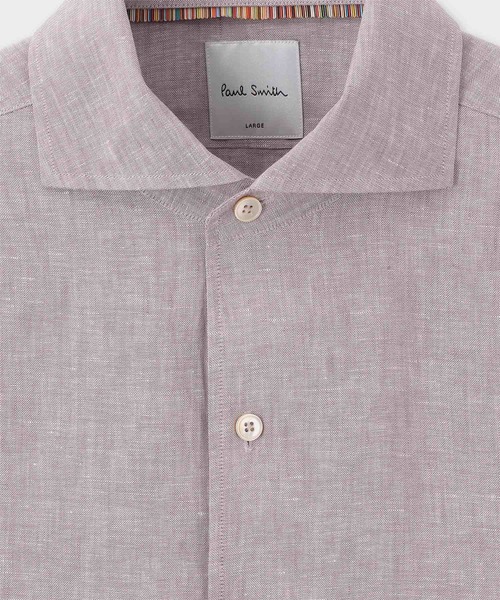 Paul Smith(ポールスミス)の「カラーリネン カジュアルシャツ / 153306 806PRC(シャツ/ブラウス・メンズ・ラベンダー/ブラック/グレイッシュベージュ・LARGE/MEDIUM/X-LARGE/SMALL)」の8枚目の写真