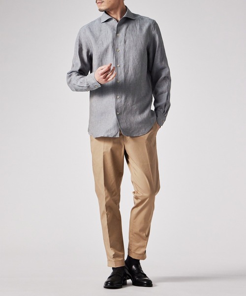 Paul Smith(ポールスミス)の「カラーリネン カジュアルシャツ / 153306 806PRC(シャツ/ブラウス・メンズ・ラベンダー/ブラック/グレイッシュベージュ・LARGE/MEDIUM/X-LARGE/SMALL)」の10枚目の写真