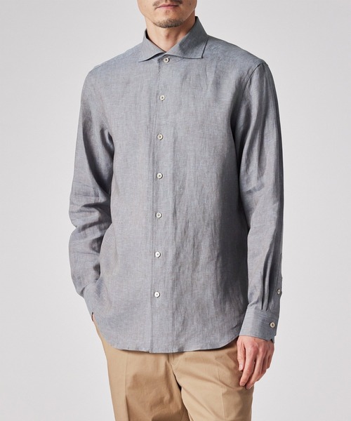Paul Smith(ポールスミス)の「カラーリネン カジュアルシャツ / 153306 806PRC(シャツ/ブラウス・メンズ・ラベンダー/ブラック/グレイッシュベージュ・LARGE/MEDIUM/X-LARGE/SMALL)」の11枚目の写真