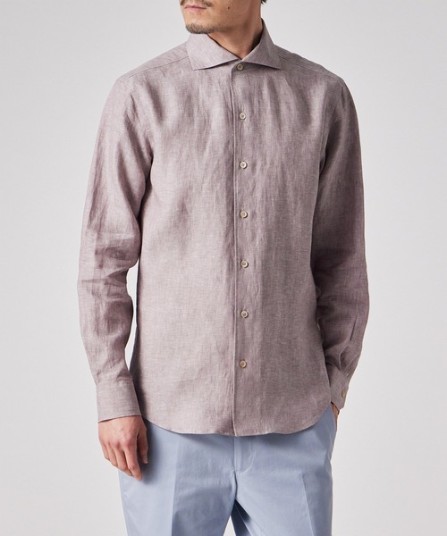 Paul Smith(ポールスミス)の「カラーリネン カジュアルシャツ / 153306 806PRC(シャツ/ブラウス・メンズ・ラベンダー/ブラック/グレイッシュベージュ・LARGE/MEDIUM/X-LARGE/SMALL)」の17枚目の写真