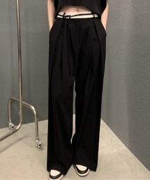 sorule | ボックスタックワイドパンツ(スラックス)