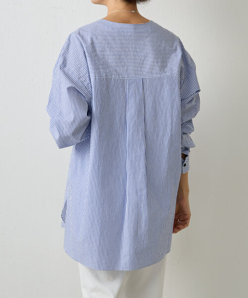 BEARDSLEY（ビアズリー）の「スクエアネックボタンシャツ（シャツ