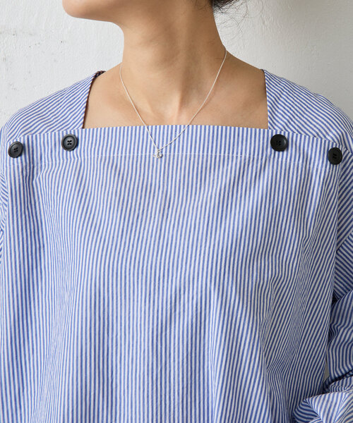 BEARDSLEY（ビアズリー）の「スクエアネックボタンシャツ（シャツ